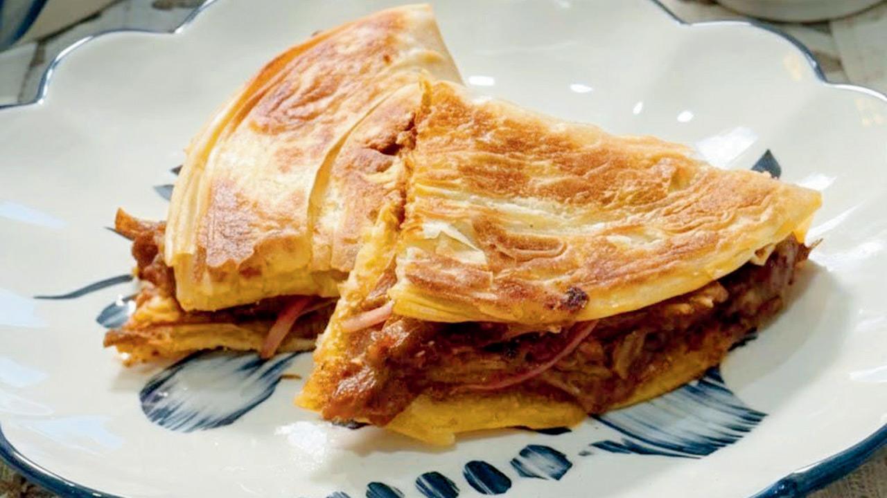 Sindhi Mutton Quesadilla. Pics courtesy/The supper Club
