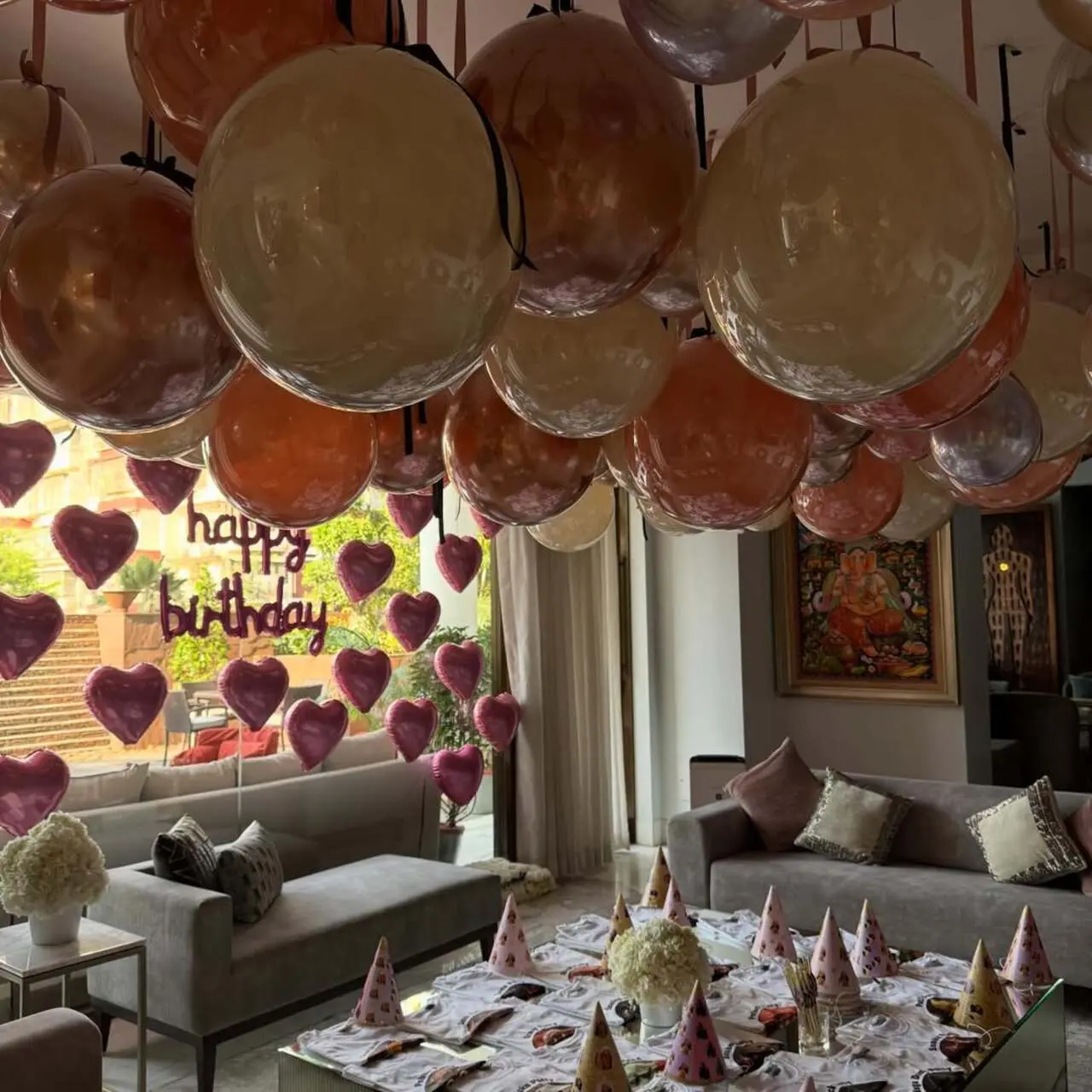 Janhvi Kapoor also shared a glimpse of her room beautifully decorated with balloons for her birthday celebration.