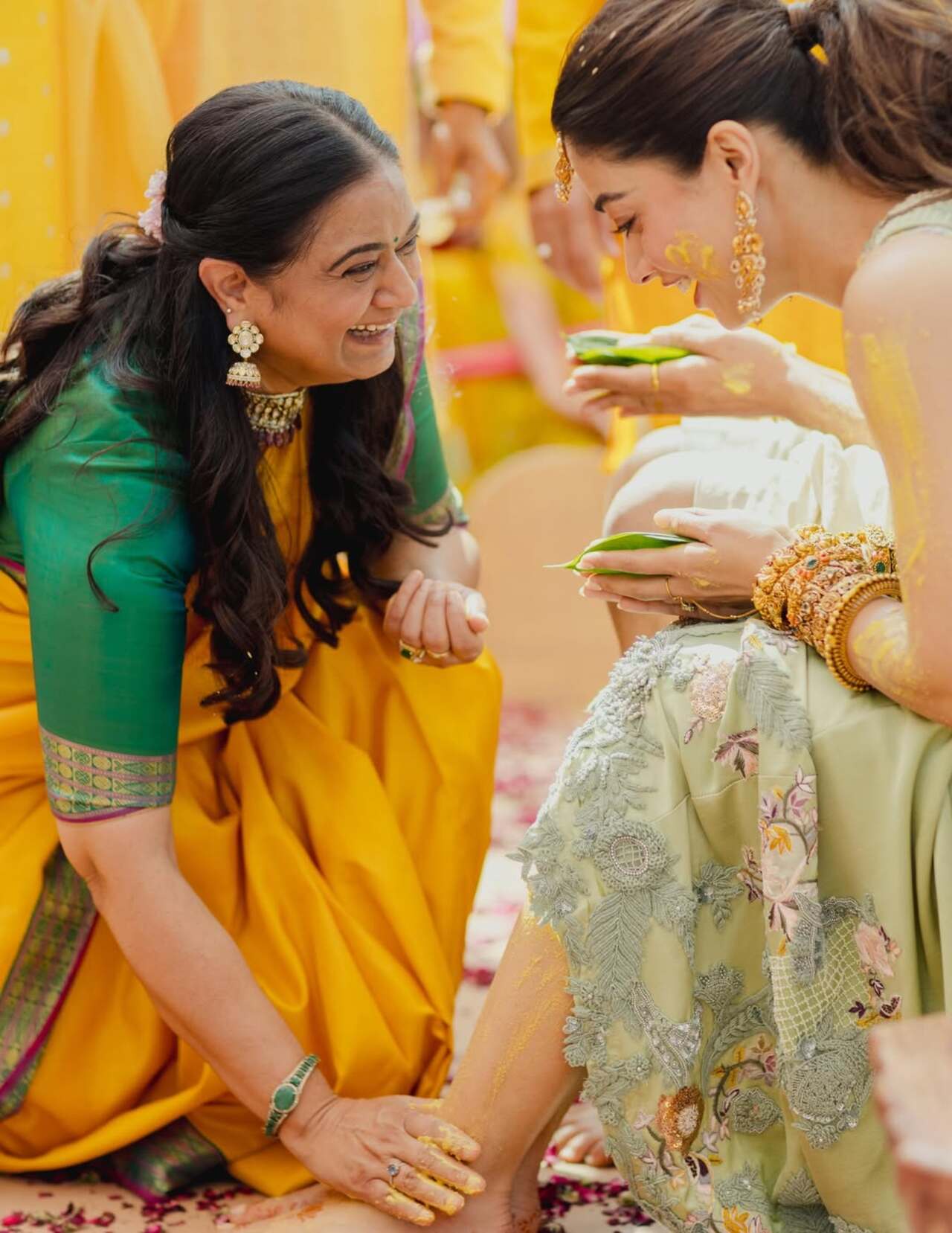 As more glimpses from the celebrations continue to trend across social media, the Haldi pictures stand out as some of the most heartwarming moments from the festivities.