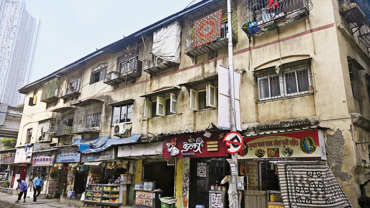 Haji Noorani building in Elphinstone, from where families have been relocated. FILE PIC/ASHISH RAJE