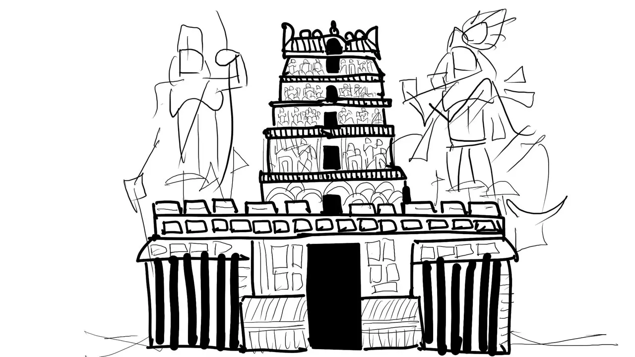 Temple gopurams as royal defiance