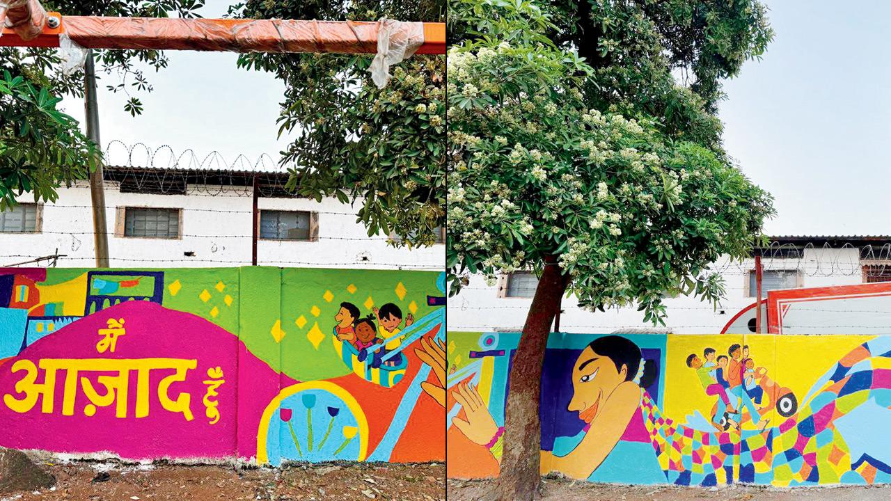 Murals on the wall painted by residents. Pics courtesy/Natasha Sharma