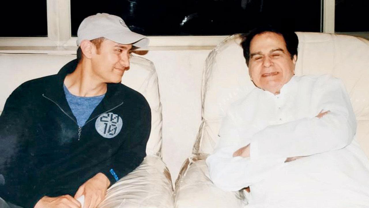 Aamir Khan with Dilip Kumar