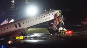 IN PICS: Two pilots killed after plane collides with fire truck at airport in NY