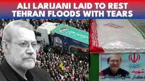 Iran holds massive funeral procession for Ali Larijani and Basij chief in Tehran