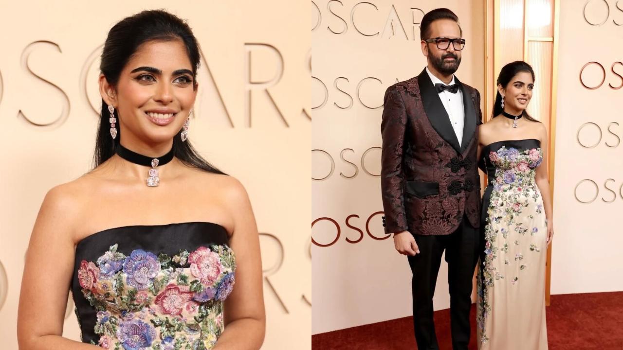 Oscars 2026: Isha Ambani walks the red carpet in a Vintage Valentino