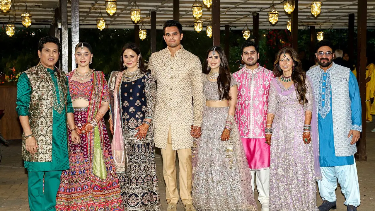 IN PHOTOS: Arjun Tendulkar and Saaniya Chandhok celebrate mehendi and sangeet