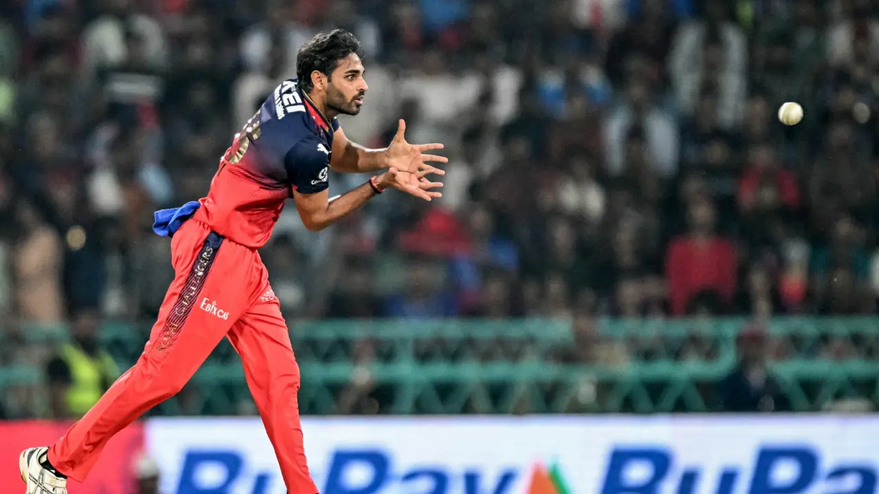 Ahead of the season, Royal Challengers Bengaluru's (RCB) star pacer Bhuvneshwar Kumar is falling short of just two wickets of completing his tally of 200 scalps in the league (Pic: AFP)