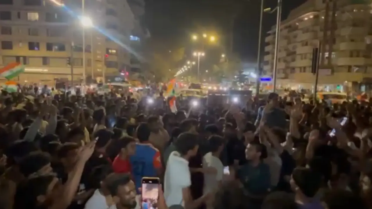 Expressing their happiness for the 