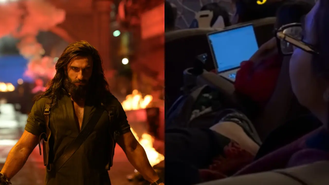 Dhurandhar 2: Viral video shows woman working on laptop during screening 