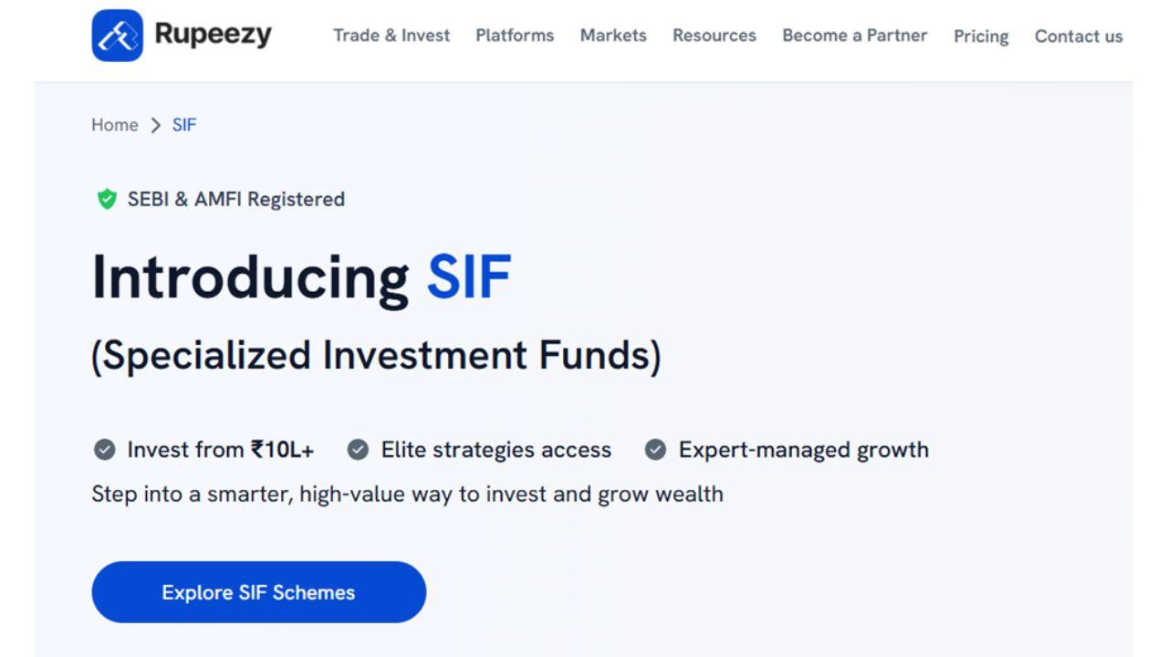 Rupeezy Unveils SIF: A Strategic Investment Avenue for High-Net-Worth Individuals