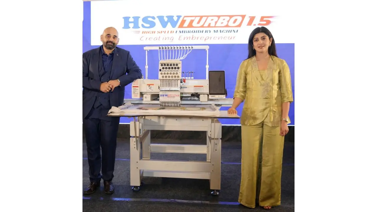Celebrity Pranitha Subhash Launches HSW Turbo 1.5, India’s Fastest Single Head Embroidery Machine