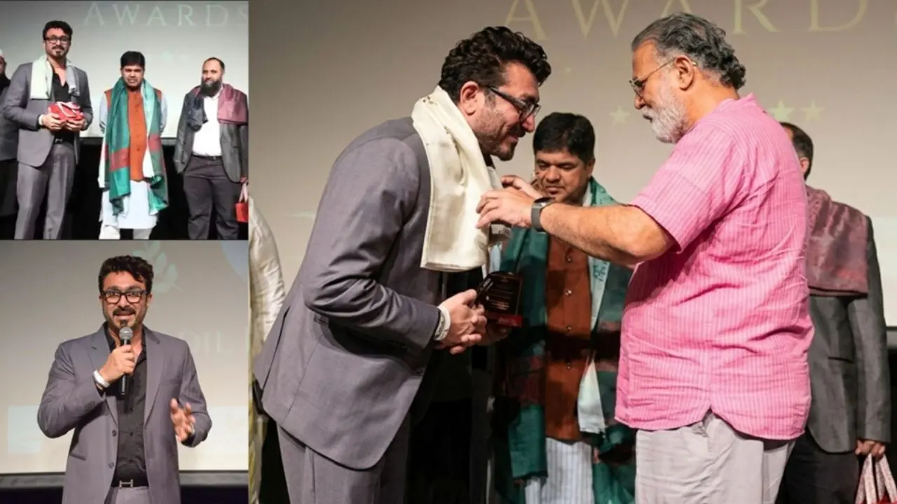 Where Heritage Meets the Digital Age: Mudassir Bakhla Felicitated by Tushar Gandhi at Griffin Awards for Empowering Youth Influencers.