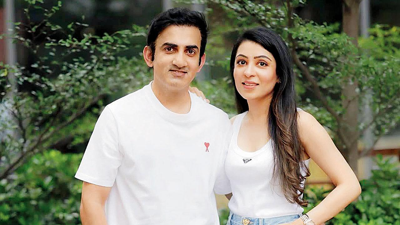 Gautam Gambhir with wife Natasha. Pics/Gambhir’s Instagram