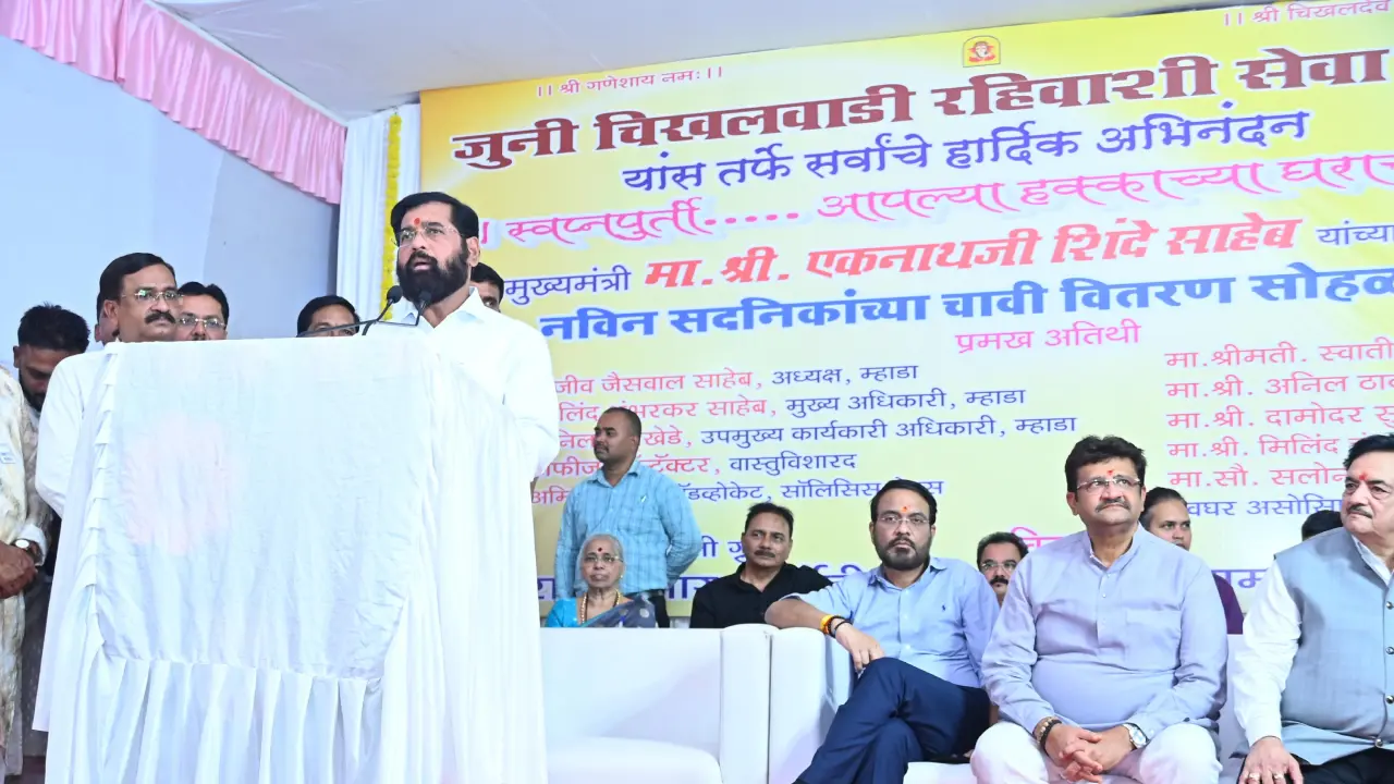 Speaking at the event, Shinde said he was pleased that the long-standing dream of residents to live in their own homes had finally been realised