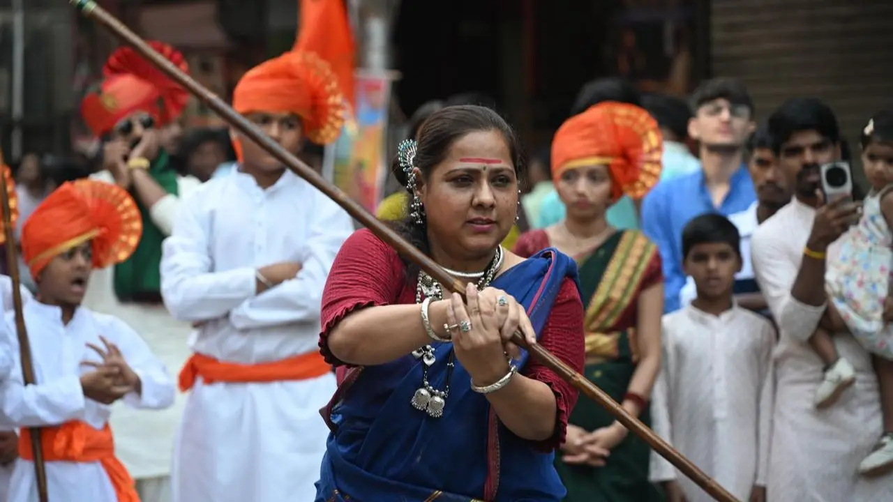 The atmosphere was electrifying, with the rhythmic beats of dhol-tasha echoing across the locality. PIC/ ATUL KAMBLE