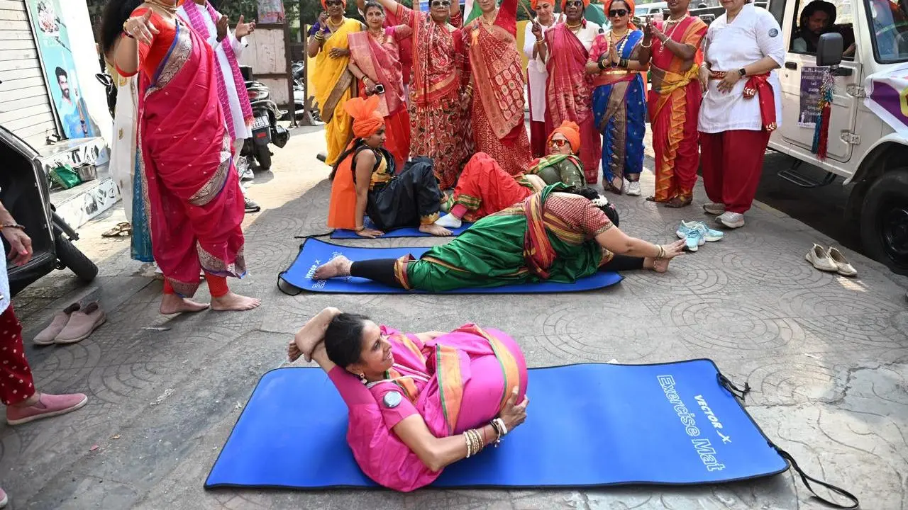 Participants also performed yoga. PIC/ ATUL KAMBLE
