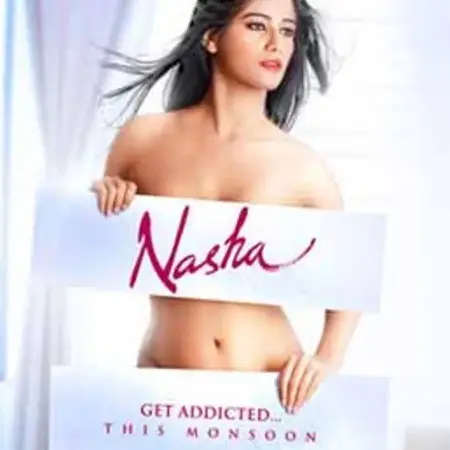 The posters for her 2013 debut film, Nasha, had her semi-nude, covered only by two placards. The poster sparked debates and also led to protests in Mumbai and Delhi, wherein people tore down and burned the posters.