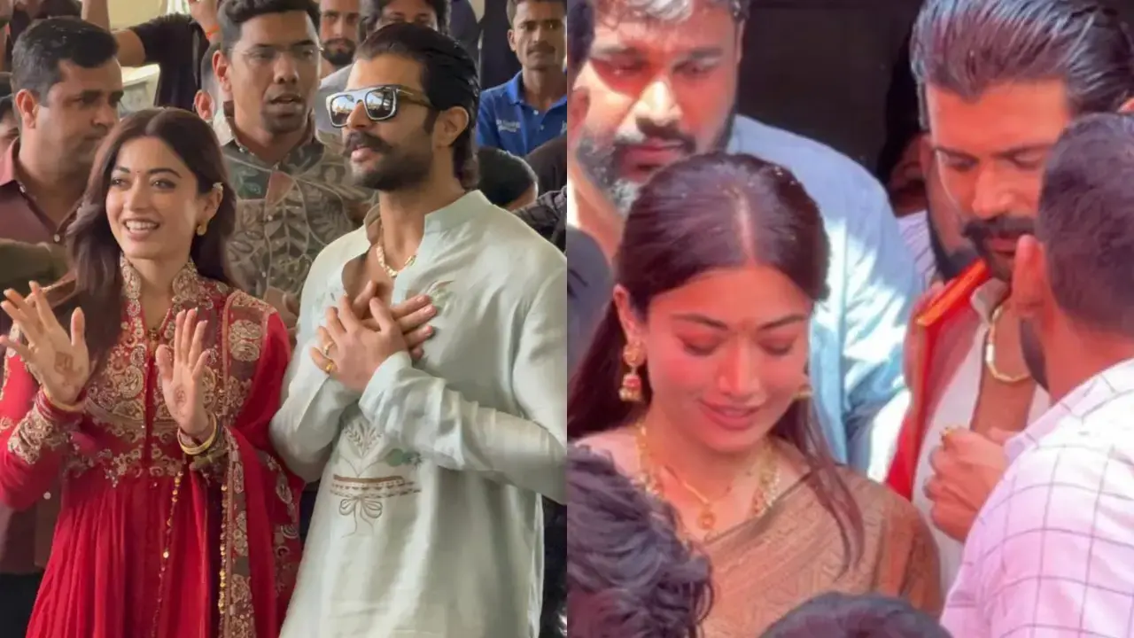 Rashmika Mandanna and Vijay Deverakonda visited the Tirupati temple to seek blessings and distributed sweets as part of their nationwide wedding celebrations. Read full story here