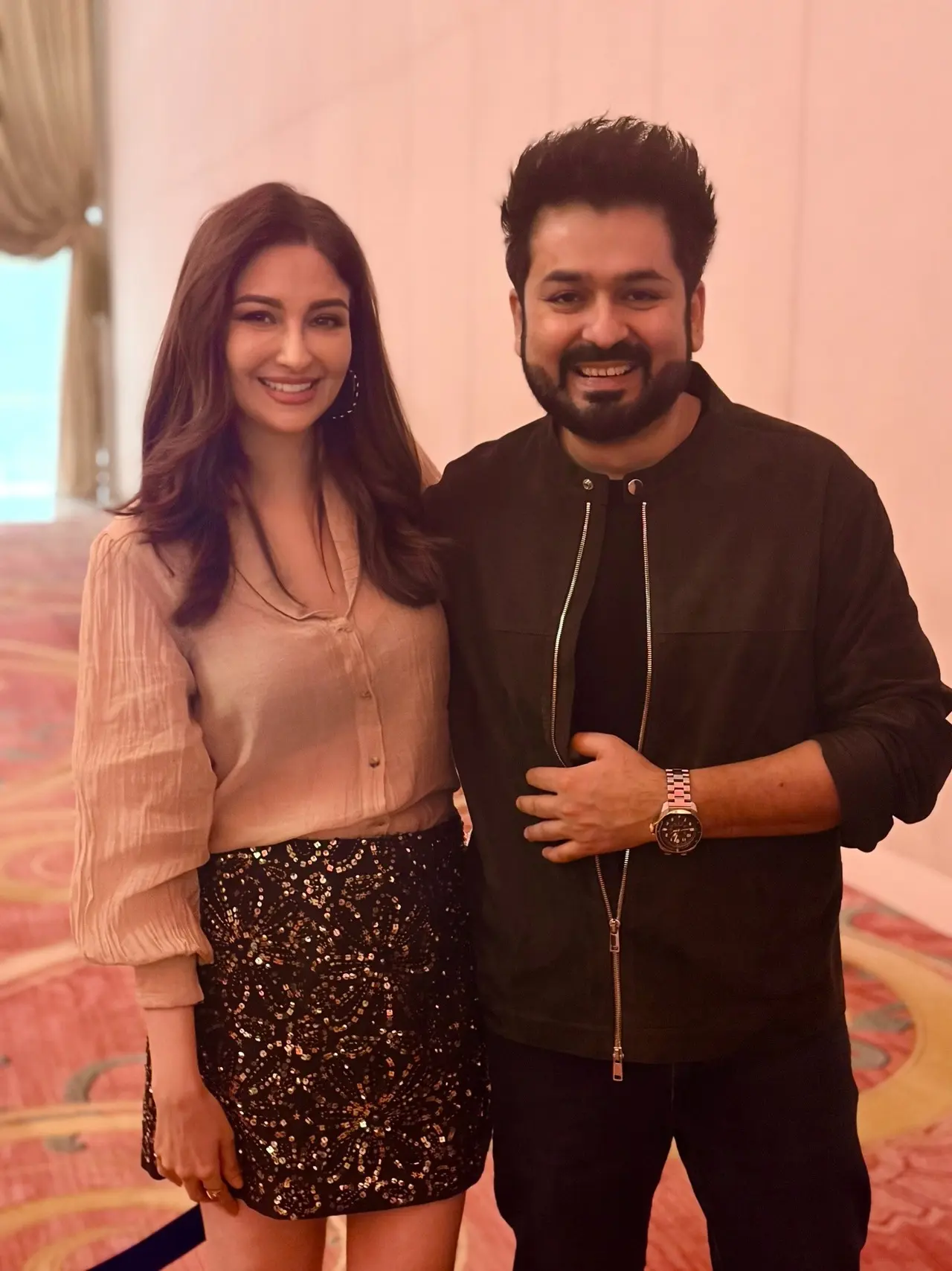 Saumya also shared a picture posing with Dhurandhar director Aditya Dhar, who is gaining a lot of appreciation for his film.