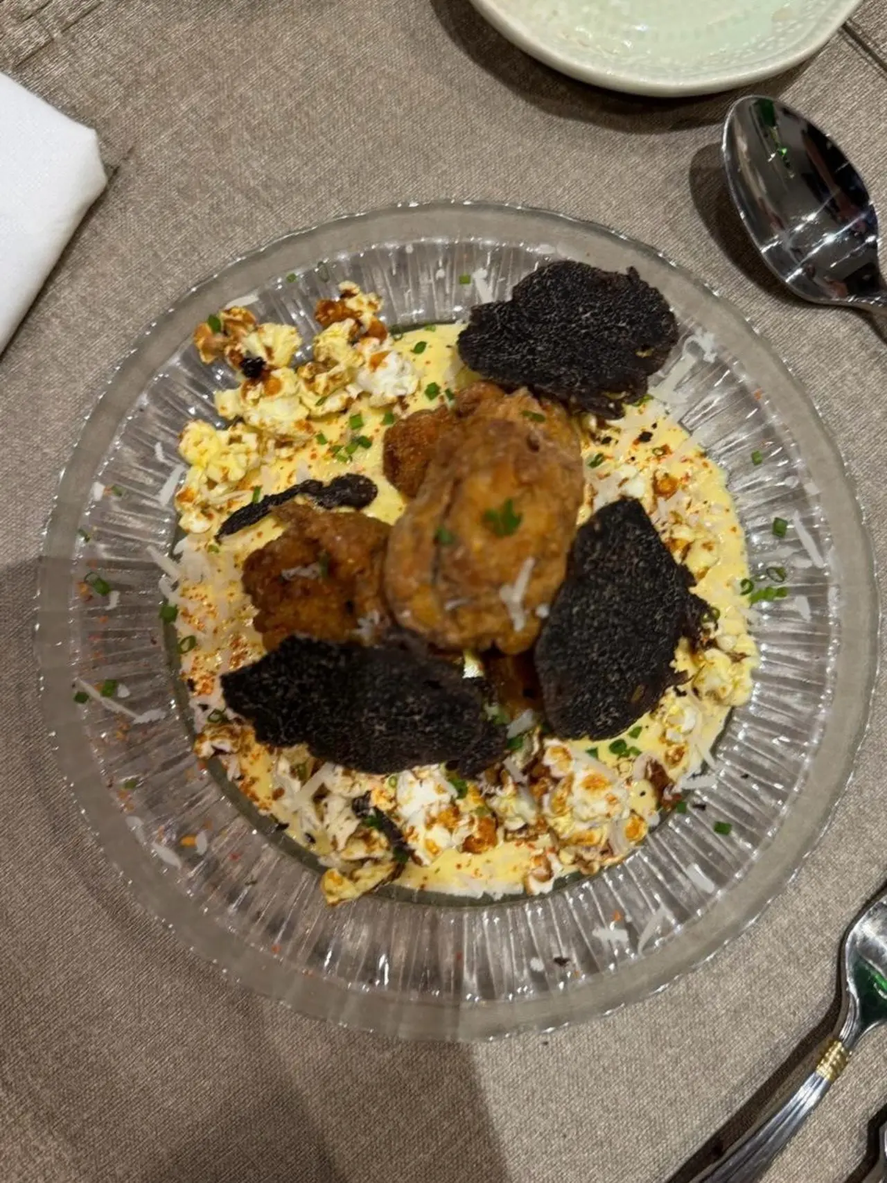 The menu also had what looked like Truffle risotto featuring black truffles. 