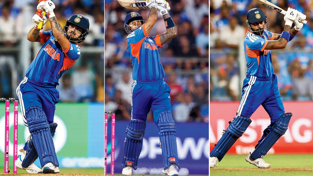  Ishan Kishan, Suryakumar Yadav and Hardik Pandya