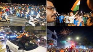 20 World Cup 2026: India fans celebrate their teams victory at Marine Drive