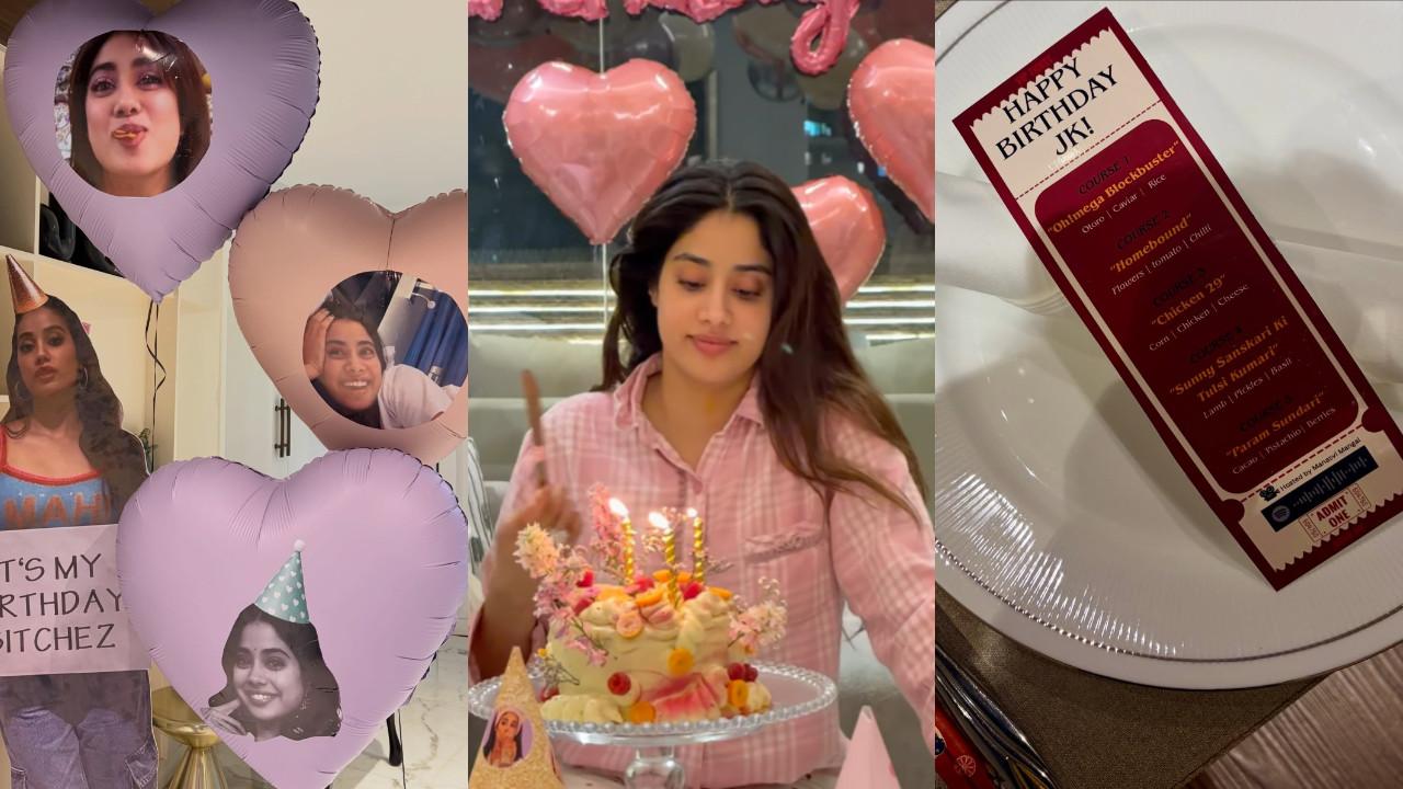 Inside Janhvi Kapoor's 29th birthday celebrations with balloons, food abd more