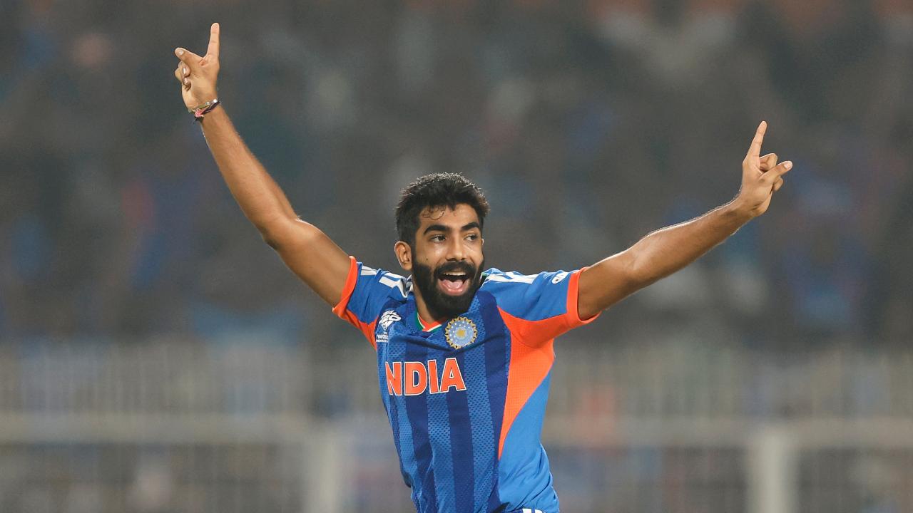 Team India's Jasprit Bumrah returned with the figures of two wickets for 36 runs in four overs. Hardik Pandya and Varun Chakaravarthy also claimed one wicket each. Arshdeep Singh and vice-captain Axar Patel went wicketless in the T20 World Cup 2026 match against the West Indies (Pic: X/@BCCI)