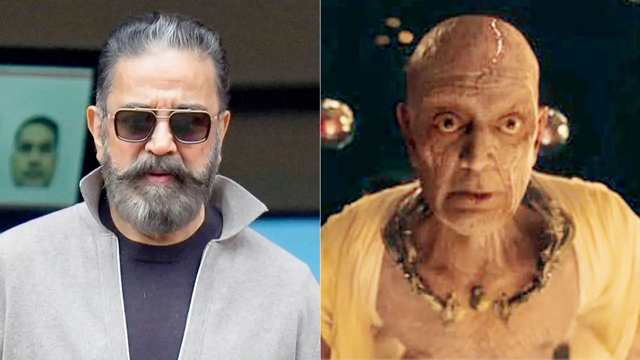 Kamal Haasan; (right) Kamal Haasan as Supreme Yaskin in ‘Kalki 2898 AD’