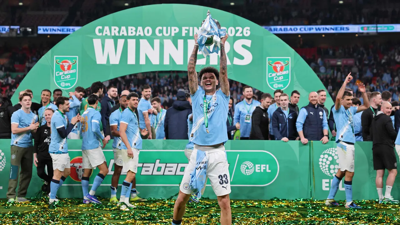 Man City's O'Reilly scores twice in League Cup final win
