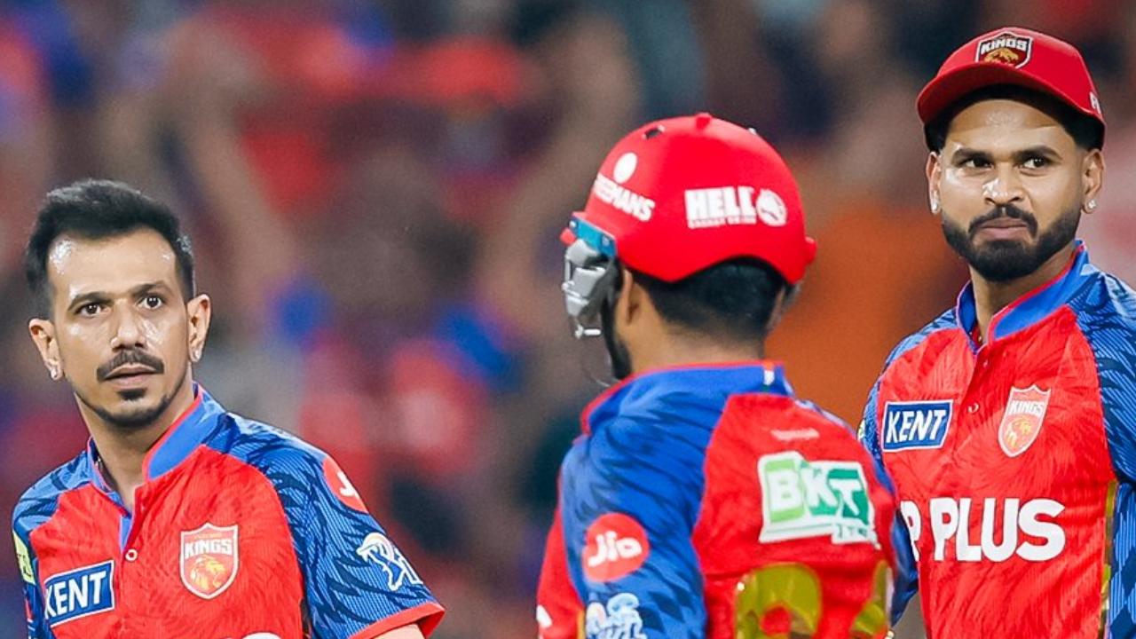 PBKS' Vijaykumar Vyshak returned with the figures of three wickets for 34 runs in four overs. Yuzvendra Chahal bagged two wickets by conceding 28 runs in four overs. Marco Jansen also chipped in with one wicket. Arshdeep Singh and Xavier Bartlett went wicketless in the IPL 2026 match against GT (Pic: X/@PunjabKingsIPL)