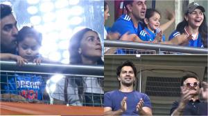 T20 World Cup semi-final: Ranbir Kapoor, Alia Bhatt, Varun Dhawan attend match
