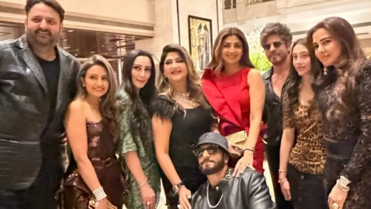 <p>Shah Rukh Khan attended a star-studded birthday party hosted by BJP leader Mohit Kamboj, with several Bollywood celebrities in attendance. Meanwhile, he is gearing up for King, which will mark his first on-screen collaboration with daughter Suhana Khan. <strong><a href="https://www.mid-day.com/entertainment/bollywood-news/article/shah-rukh-khan-shilpa-shetty-ranveer-singh-come-together-for-epic-night-23623185" target="_blank" rel="noopener">Read full story here</a></strong></p>