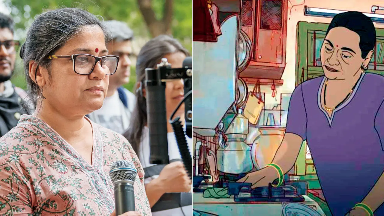 Renuka Shahane; (right) A still from ‘Loop Line’