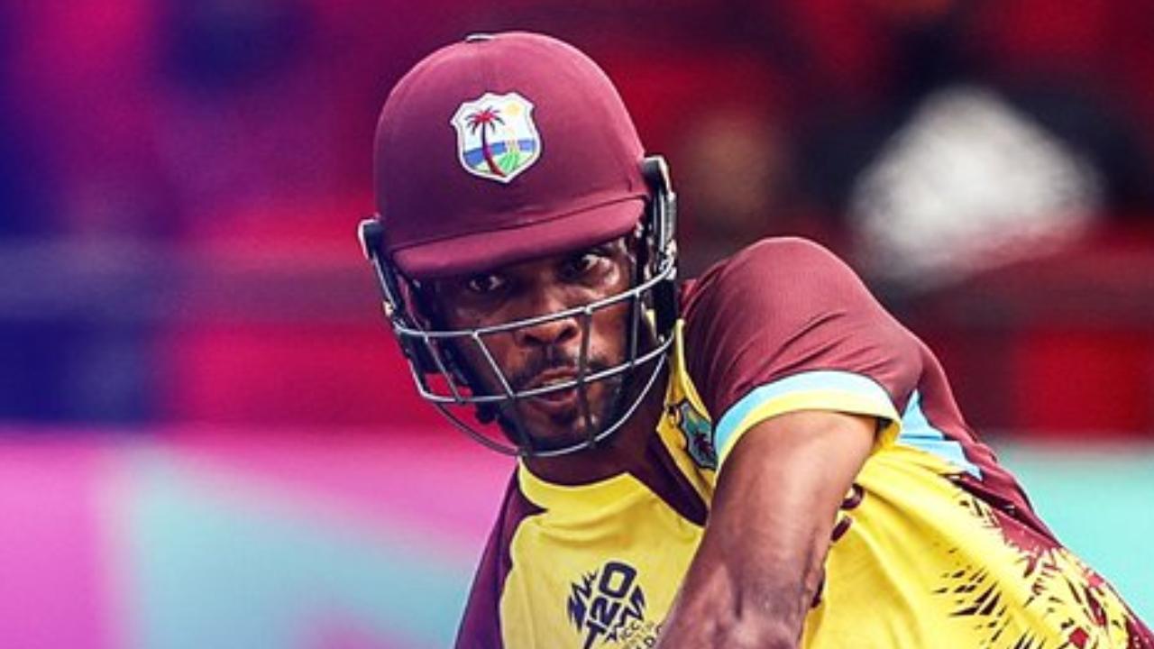 Having put to bat first, West Indies' skipper Shai Hope scored 32 runs in 33 balls, including three boundaries and a maximum. Fellow opening batsman Roston Chase registered 40 runs off 25 deliveries, laced with five boundaries and a maximum (Pic: X/@ICC)