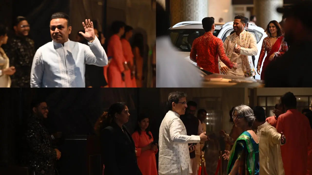 Former Team India opening batsman Virender Sehwag, former Mumbai Indians' cricketer Aditya Tare, and commentator Harsha Bhogle also attended the event