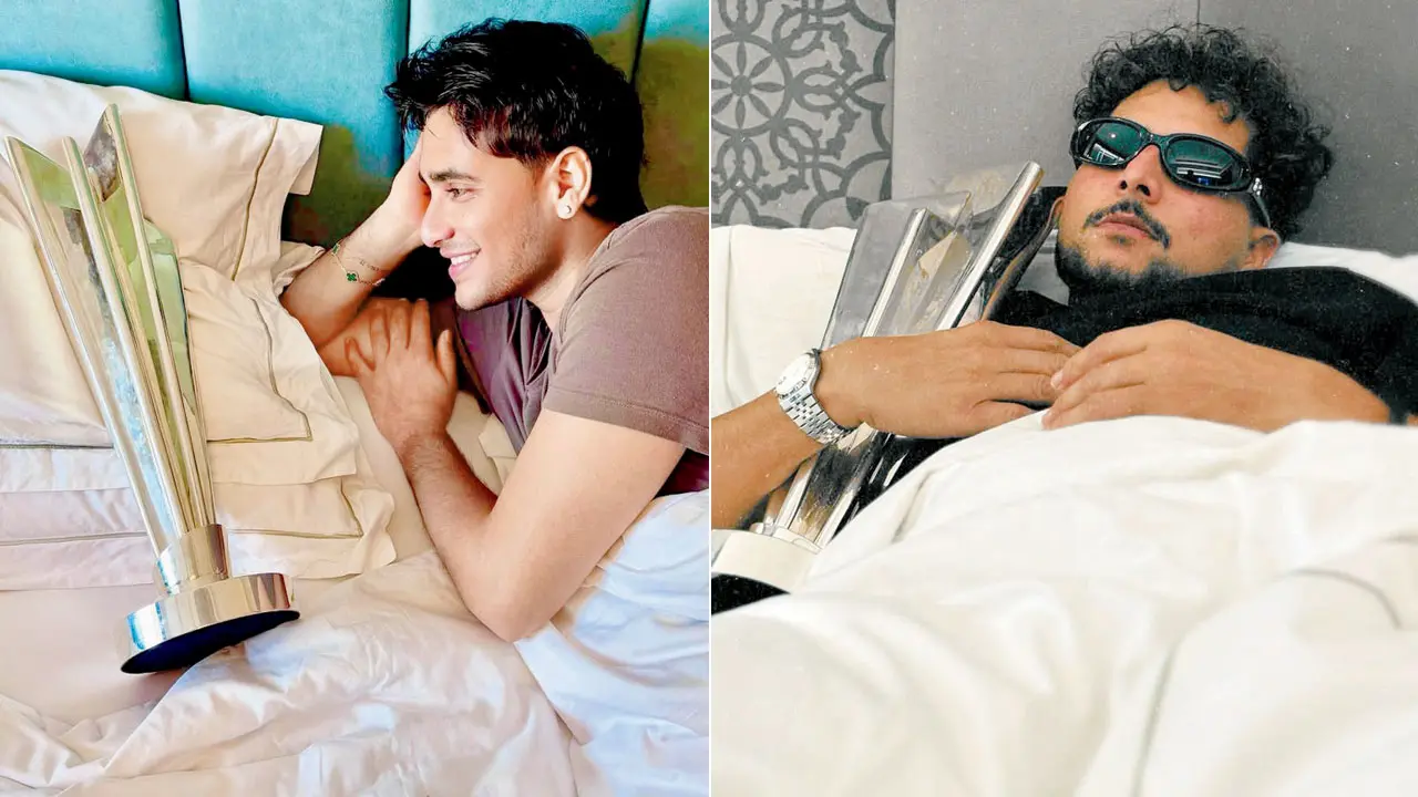 T20 World Cup 2026: Abhishek Sharma, Kuldeep Sharma take World Cup trophy to bed