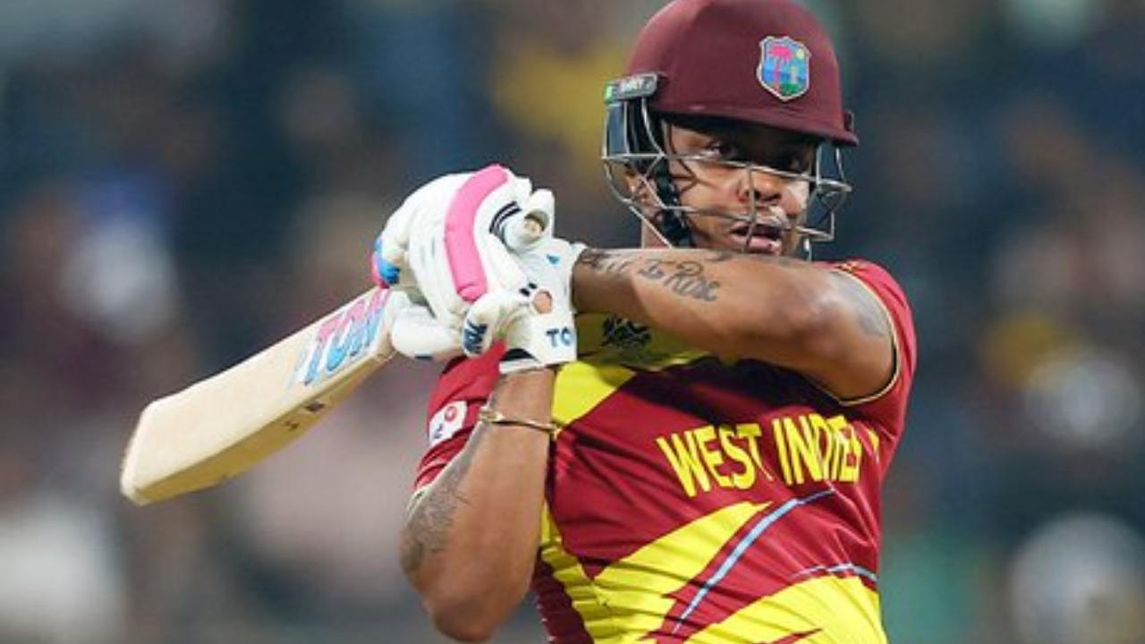 Shimron Hetmyer departed after scoring 27 runs in 12 balls, including a boundary and two maximums. Sherfane Rutherford also scored 14 runs in nine balls, including a maximum (Pic: X/@ICC)