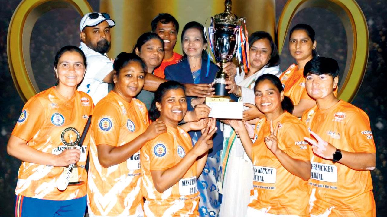 Shlok Hockey Club with their trophies 
