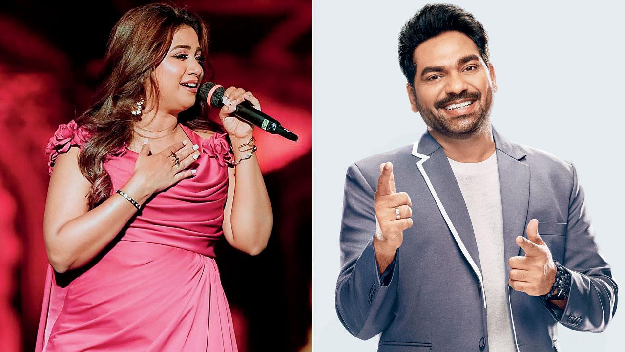 Shreya Ghoshal and Zakir Khan. Pics/Instagram