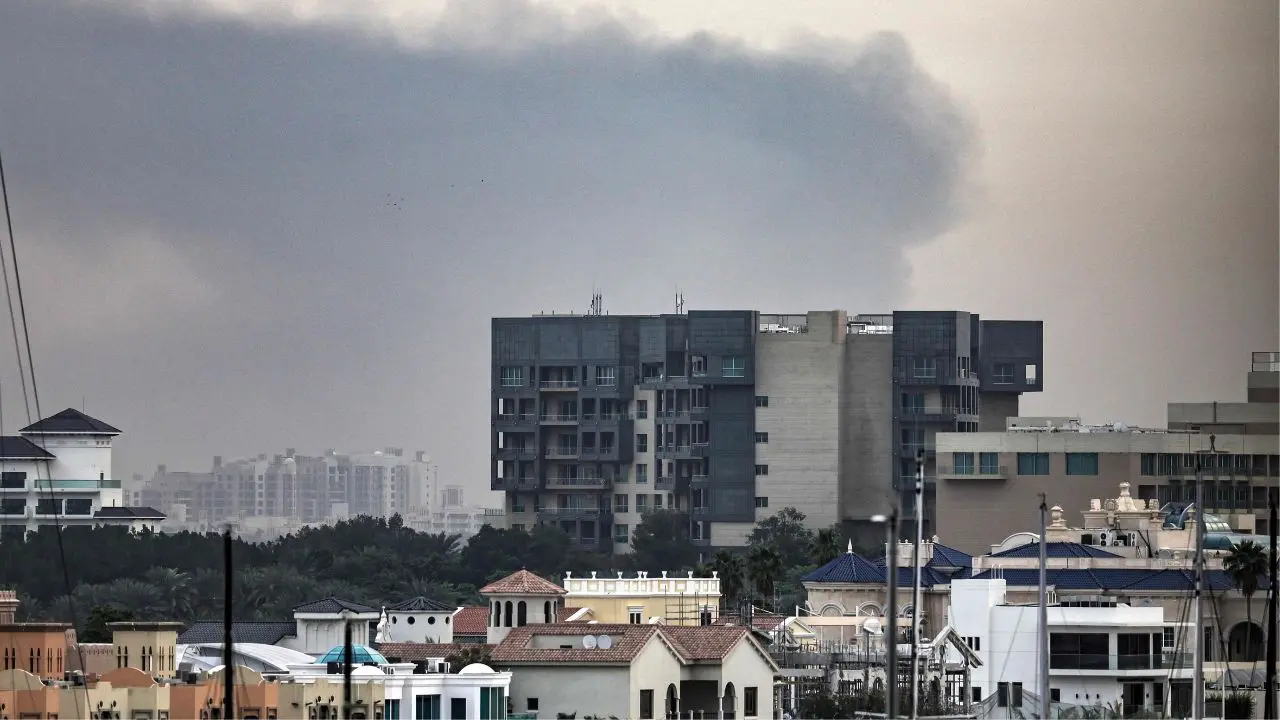 Building in central Dubai hit by debris after missile interception