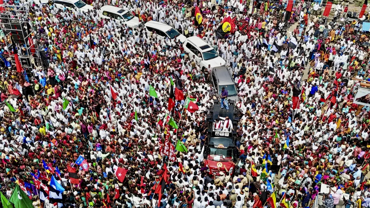 IN PHOTOS: Massive crowds at Udhayanidhi Stalin during election campaign