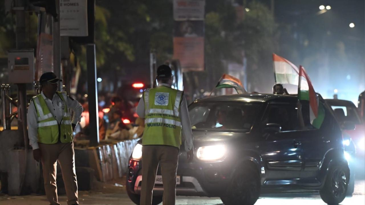 IN PICS: Mumbai Police step up security amid celebrations after India’s T20 win