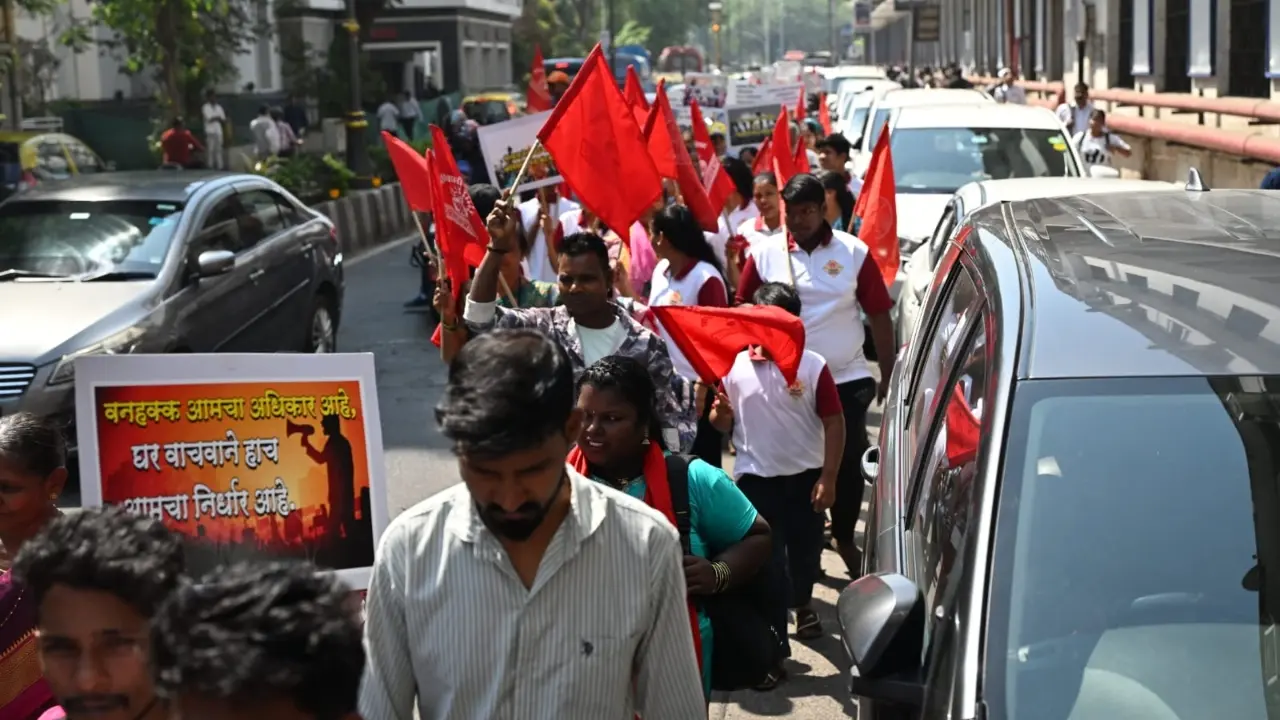 Many carried banners and placards, raising slogans about their rights and calling for justice