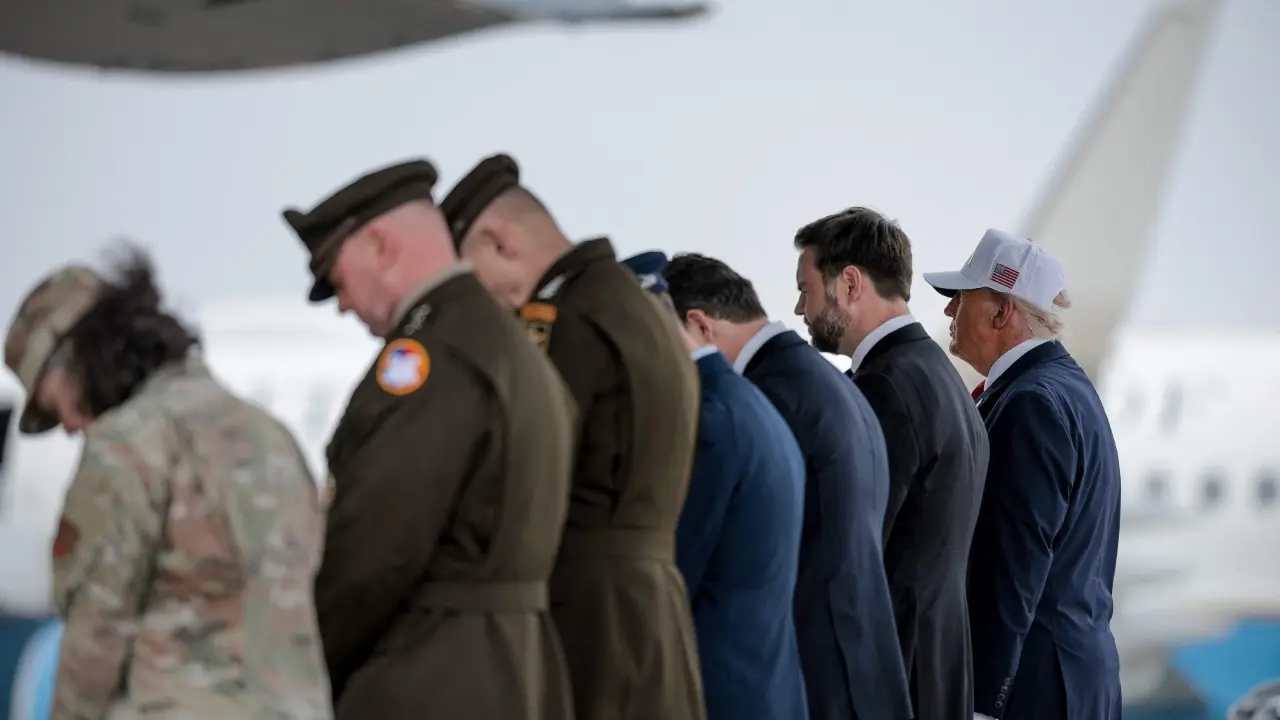 <p>Members of Congress and state officials joined the families of the fallen soldiers</p>
