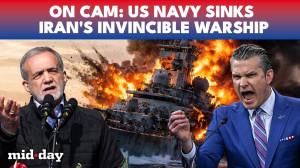 Iran-US sea war explodes, WWII-size warship torched in deadly strike by US Navy
