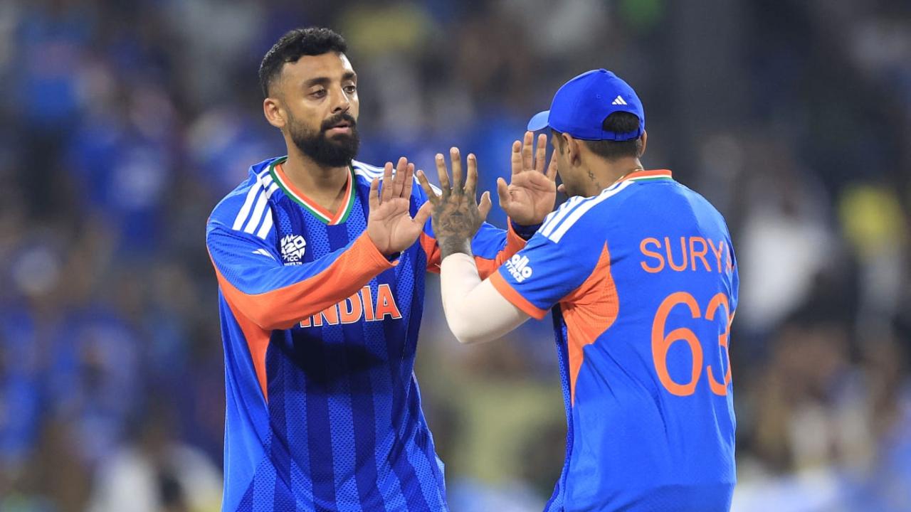 The cricket fans will keep a tab on Team India's mystery spinner Varun Chakaravarthy. He is known to snap crucial wickets and break partnerships during the clash. Additionally, it will be interesting to see the battle between Chakaravarthy and England's premier batsman, Jos Buttler (Pic: X/@BCCI)