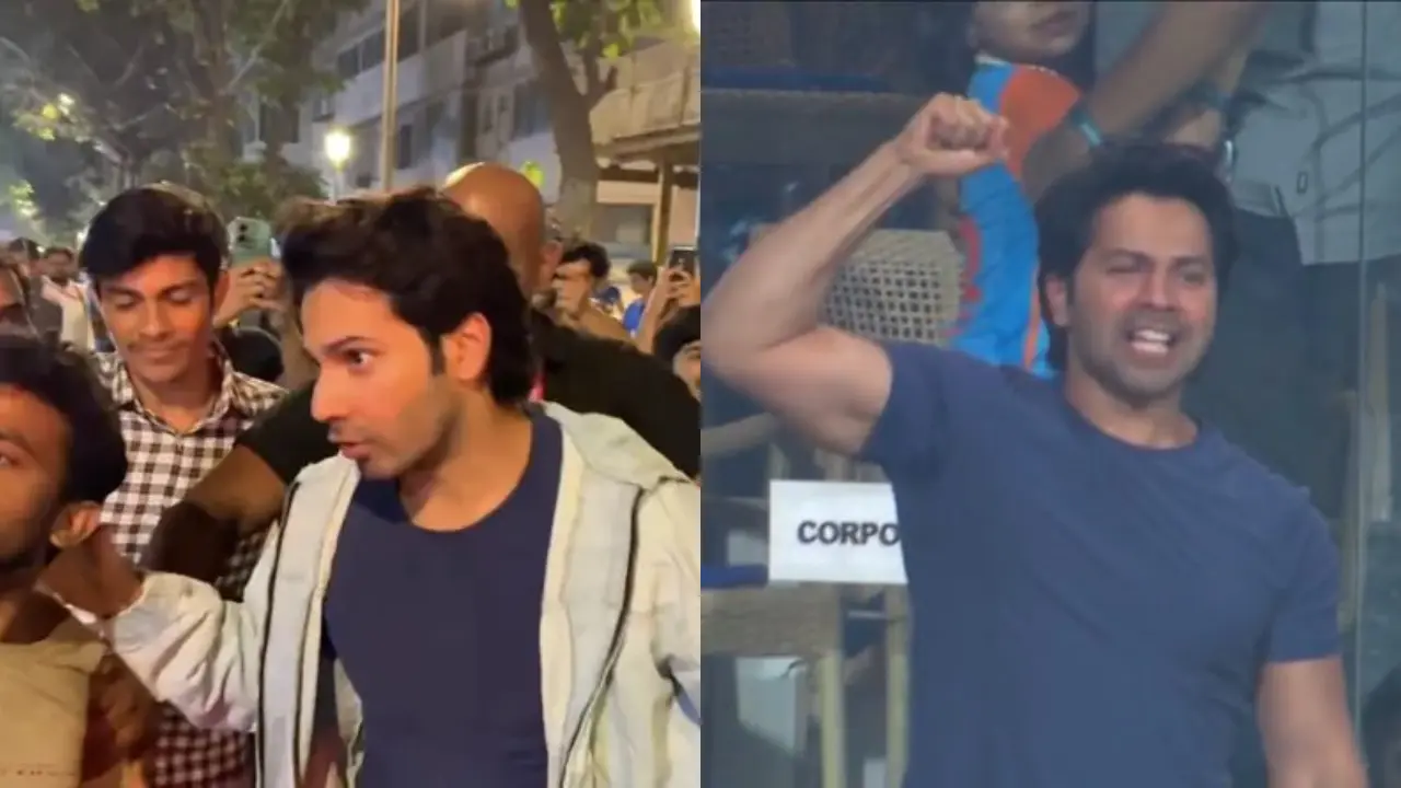 Watch: Varun Dhawan loses cool over unruly crowd outside Wankhede Stadium