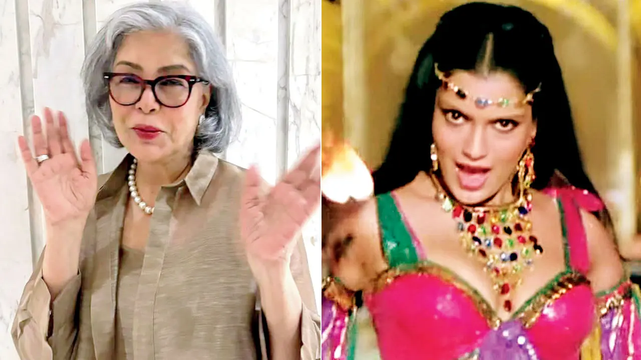 Zeenat Aman; (right) The actor in the song ‘O Deewano Dil Sambhalo’ from ‘The Great Gambler’